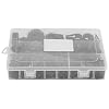 200 stuks nylon plastic P-clips, P-klemmen draadkabelklem Assortiment doos met 6 verschillende diameters 5 mm 6 mm 9 mm 12 mm 19 mm 28 mm, bevestigingen voor kabels, lijnen en slangen(zwart)