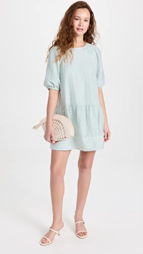 Club Monaco Women's Tiered Cloud Dress, Smoke/Gris, Blue, Xs #TOP4