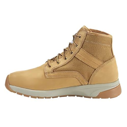 Image of Carhartt Force Lightweight Sneaker Boots - Full-Grain Leather, Soft Round Toe, Slip-Resistant with FastDry Technology, Wheat Nubuck - 10.5 W