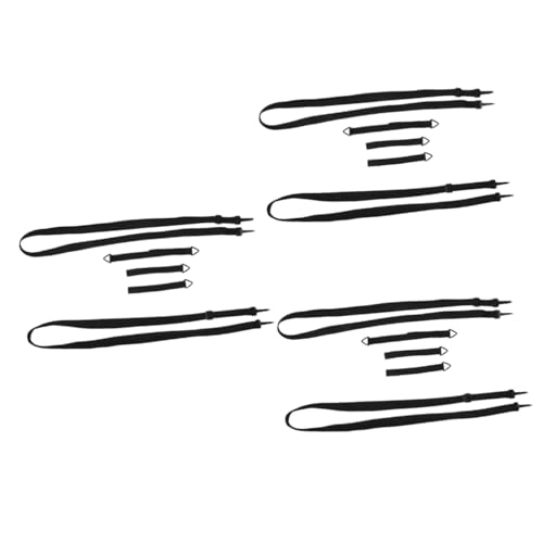 TOYANDONA 3 Series Correa para Sombrilla De Patio Largo Exterior Arreglar con Fijado Paraguas Sol Accesorio Correas De Seguridad para Sombrilla Black Poliéster 5 Piezas X 3