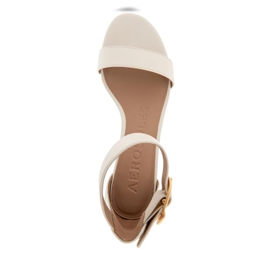 AerosolesWomen's Carew, Block Heeled Sandal, Eggnog Faux Leather9M by Aerosoles - Used condition - Image 5
