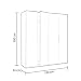 Armario 4 puertas, color Blanco Brillo, medidas 200 cm (Alto) x 180...