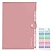 KONVINIT A4 File Organiser - Organiser Folder with 8 Pockets Expanding Folder Portable Plastic Expandable File Folder with Colored Labels,High Capacity