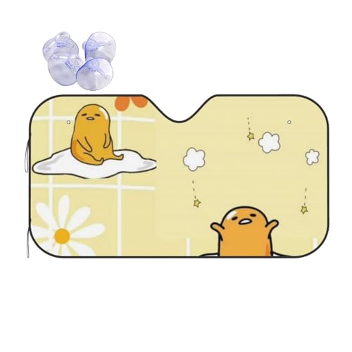 人気ぐでたま キャラクター かわいい 車用サンシェード フロントカバー 日よけ 遮熱 遮光 断熱 防熱 夏用 折りたたみ カーズ 車 サンシェード 車用 日除け フロントサンシェード 軽自動車 簡単取り付け S