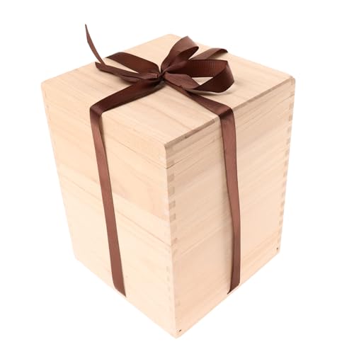 ZUNOXAZ Boîte De Rangement En Bois Pour Vase Rétro, Coffret Artisanal Doublure Protectrice, Boîte à Tasses En Céramique, Rangement Ménager Pour Objets Fragiles, Emballage Présent Unique