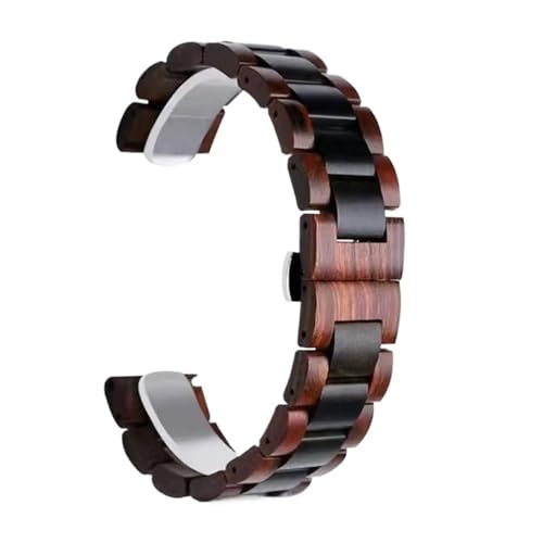 THBGTCNQ Bracelet de Montre en Bois 20mm 22mm Bracelet de Remplacement Universel Hommes Femmes Bracelet à dégagement Rapide for Montre Intelligente Montre à Quartz(C,22mm)