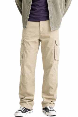 Image of Lymio Cargo for Men | Cotton Cargo Pant | Drawstring Waist Pant (Available Also Plus Size) (46-49)