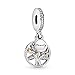 Pandora Perle Ciondolo Argento e Oro 791728CZ Femminile Family Tree zirconi