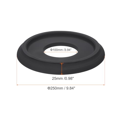 PATIKIL Deckenmedaillon, 10 OD x 4 ID PU Dekoratives Deckenleuchten-Medaillon Kronleuchter-Medaillon Traditionelle Deckenleuchten-Abdeckplatte für Deckenleuchtenventilatoren, Schwarz