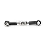 RC Tie Rod Set, 6PCS Adjustable Servo Linkage 47mm for 1/12 and 1/10 Drift car Truck Buggy Part(Blac