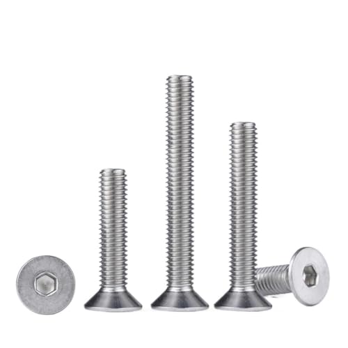 Vis M6 inox 304 tête plate fraisée 100mm pour réparer et assembler les lits et armoires en bois