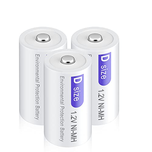 Palogreen 6 Pack Rechargeable D Size Batteries,1.2V 8000Mah Nimh D Cell Low Self Discharge Long Lasting Battery #TOP7