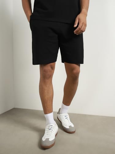 Image of NOBERO Men Cotton Blend Solid Co-ord Sets