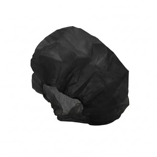 Image of Disposable Bouffant Caps for Women & Men | Non Woven Hair Net Cap | Elastic Head Cover for Hospital, Kitchen, Food Industry, Spa & Salon Use (Black, PAck Of 50)
