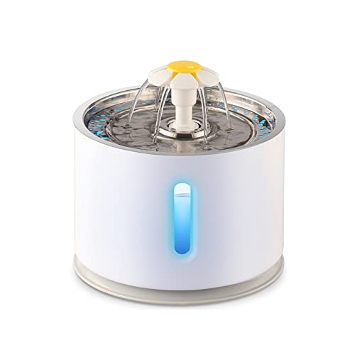 Fuente de agua automática para perros y gatos 2.5L acero inoxidable