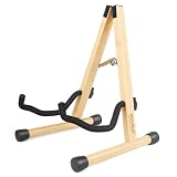 HilerPunk Gitarrenständer,A-Frame faltbar,einfache Montage und tragbar,für klassischegitarre Akustikgitarre solide Halterung, langlebig (Bambus)