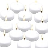 Unscented Floating Candles - Pure Rich Creamy 3' White Set of 36 - Imbue Breathtaking Ambiance for...