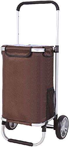 TKJfdTY Shopping Trolley On Wheels Multi Function Shopping Cart Folding Portable Climbing Stair Trolley Trailer,Insulation Trolley Frame Drawstring Sealing Storage Hand Trucks,