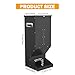 Hanging Gravity Deer Feeder,60 Pounds Galvanized Steel Deer Corn Feeder with View Window Waterproof Livestock Gravity Feeder Box for Hunting(Black)