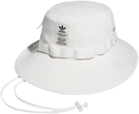 adidas Originals Boonie Bucket Hat, Non Dyed White/White, One Size