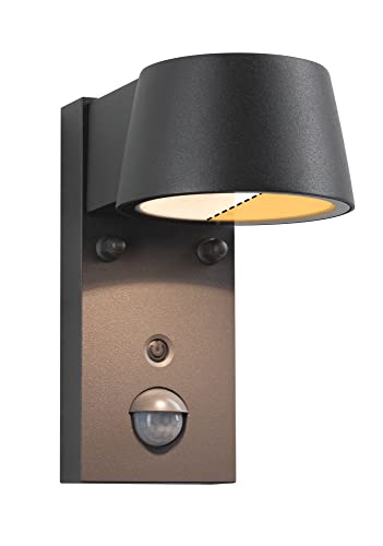 Preisvergleich Produktbild Paulmann 94714 LED Wandleuchte Capea Bewegungsmelder insektenfreundlich IP44 96x153mm Tunable Warm 6W 450lm 98° Schwarz