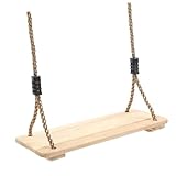 Kinder-Schaukelstuhl aus Holz – Kiefern-Hängeschaukel mit Seil für Garten und Indoor-Spielen...