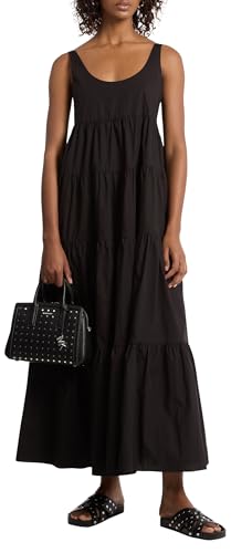 Michael Kors Women's V-Neck Tier Dress, Black, XXS at Amazon Women's  Clothing store