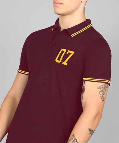 Image of INKKR Men's Solid Polo Neck Half Sleeve Stylish T-Shirt Combo