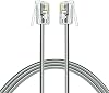 Cable de teléfono NECABLES 10 pies, cable telefónico para línea fija y fax | RJ11 6P4C macho a macho gris - 10 pies 2