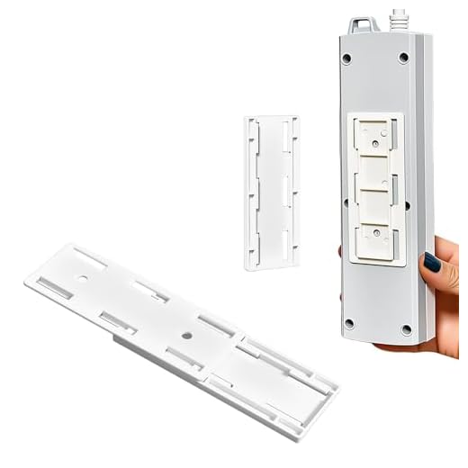6 Pack Self-Adhesive Desktop Socket Fixer, Adhesive Punch Free Socket Holder Cable Management Punch for Cable Management