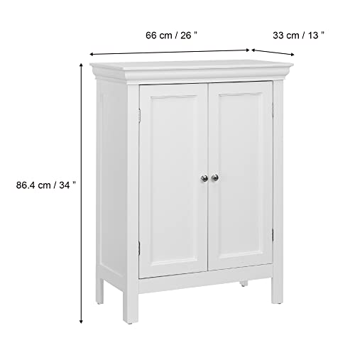 Elegant Home Fashions Stratford Freestanding Floor Cabinet, White #TOP3