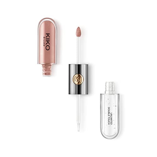 KIKO MILANO, Unlimited Double Touch, Batom e Gloss Incolor, Cor 102 Satin Rosy Beige