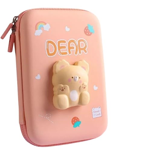 QQ Show Cartoon Theme Pencil Case - 3D EVA Pencil Case Pouch, Multipurpose Zipper Pencil Case for Kids, Pen and Pencil Bag for School Kids, Girls, Stationery Storage Box (Dear Big) (B0DFYGHRX3) Amazon Price History, Amazon Price Tracker