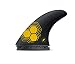 Future Fins FAM2 Alpha Thruster Fin Set Carbon/Teal Blue - Large