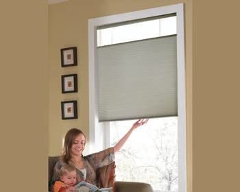 Cordless Top Down Bottom Up Cellular Honeycomb Shades, 22W X 36H, Cool Silver, Sizes 18-38 Wide #TOP2
