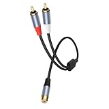 Wsdsgz 1 RCAs Female to 2RCA Male Stereo Sound Cable Y Adapters AUXes Adapters for Computer Speakers RCAs Stereo Sound - Image 6