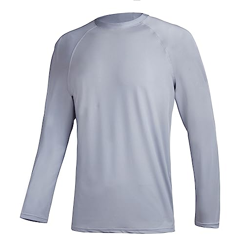 Bañador para hombre, diseño de rayas, para verano, de manga larga, para surf, natación, traje de sol, gris, L