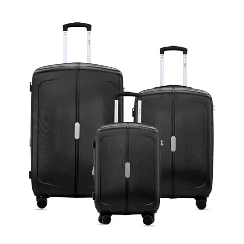 Image of IZOD Mateo 3 Piece Expandable Hardside Luggage Set, Black
