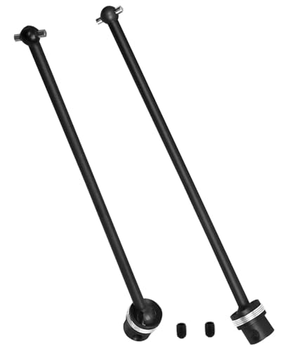 hopsupRC RC Center Drive Shaft CVD Upgrades Part for 1/8 Kraton 6s,Steel #45 Center Driveshaft Axles Hops Up,2PCS,Black