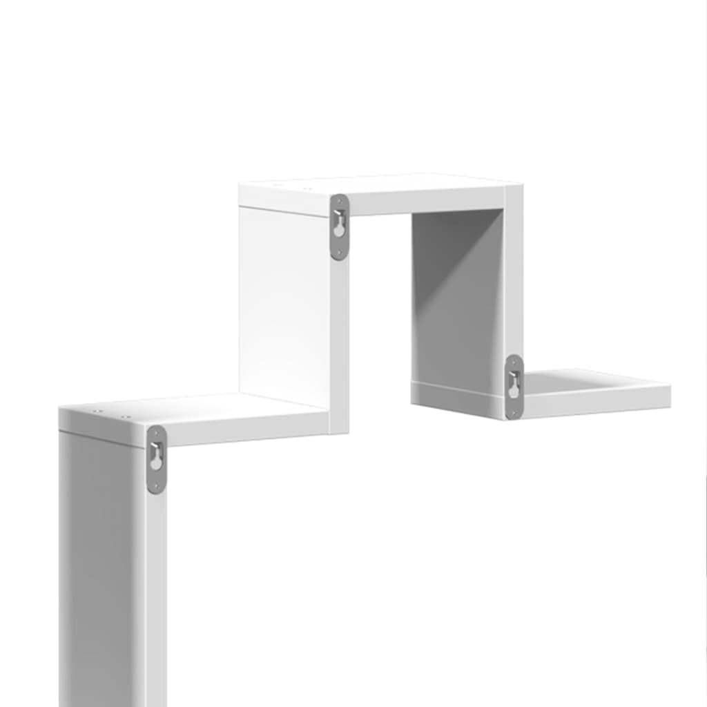 Regał ścienny, biały, 104,5 x 10 x 43 cm, materiał drewnopochodny, wiszący regał na książki do montażu na ścianie, uniwersalna półka do salonu, sypialni, biura