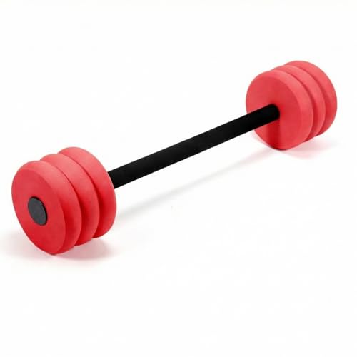 Long Aquatic Exercise Dumbbells Pool Exercise Foam Water Weights Dumbbell Aquatic Pool Barbells with High Density EVA Foam for Swim Water Aerobics Workouts Loss(Red 25.2 Inch)