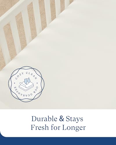 Image of PurComfy Supersoft Fitted Bassinet Sheets, Premium Bamboo Viscose Cradle Sheets, Streachy Hypoallergenic Breathable Moses Basket Oval Rectangle Pad /Mattress Universal Fit for Halo, Dream on Me, 2-Pack