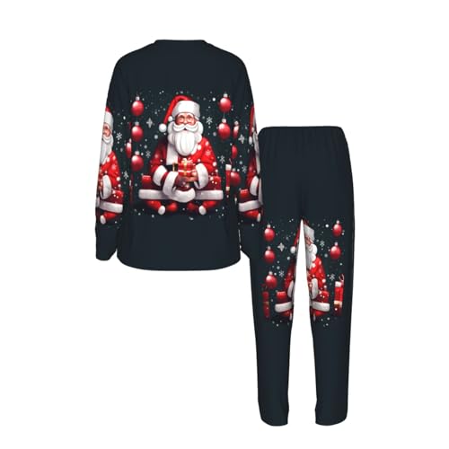 Pyjama Père Noël femme : ensemble de nuit long et élastique