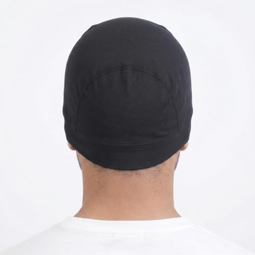 Image of Unisex Helmet Skull Cap for Bikers & Cyclists, Polyester Head Cap, Hair Inner Helmet Cap for Men, Sweat Cooling Beanie Cap, Skull Mask for Summer, Bike Accessories