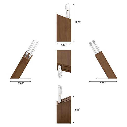 Cangshan ELBERT Series German Steel Forged Cleaver Knife Block Sets, Acacia (3-Piece, White) by Cangshan - Image 3