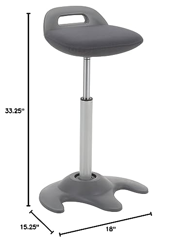 Image of Learniture LNT-NES3021GY-SO Sit-to-Stand Active Motion Perch Stool, Dark Grey