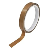 Misuyue 15mm Teflonband Gewindedichtband, Hitzebeständiges bis 300℃, Teflon Klebeband PTFE Glasgewebeband 10m/32.8ft für Vakuumiermaschine Impulsversiegeler (Braun)