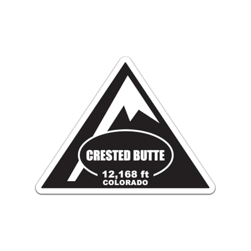 Crested Butte Sticker Decal - Self Adhesive Vinyl - Weatherproof - Made in USA - colorado summit...