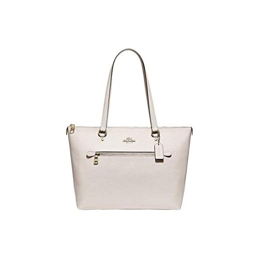 COACH Cross Grain Leather Gallery Tote Chalk One Size