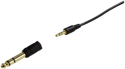 Ex-Pro® TV/Hi-Fi Over-Ear Stereo Neodymium Headphones [Long 6m Cable] 6.35mm & 3.5mm adapters